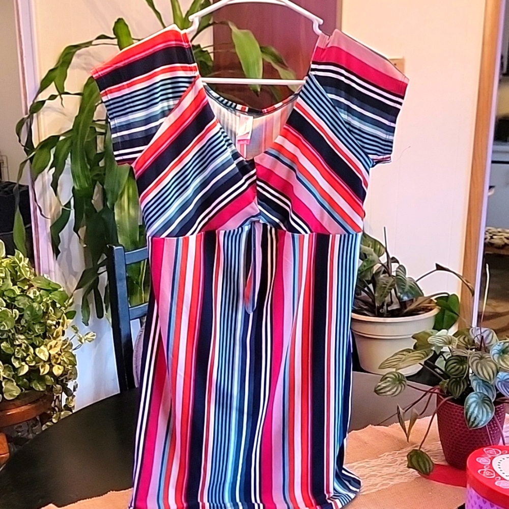 Colorful striped dress